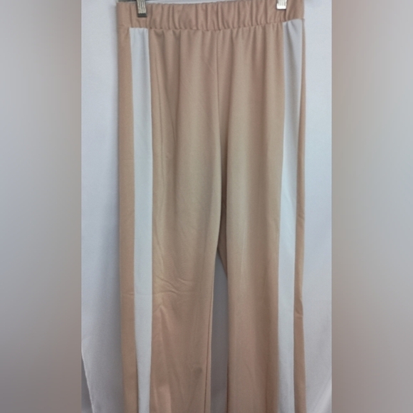 2/$30 HM Relaxed Butterly Pink Blush White Track Active Pants (#389) - Picture 10 of 11